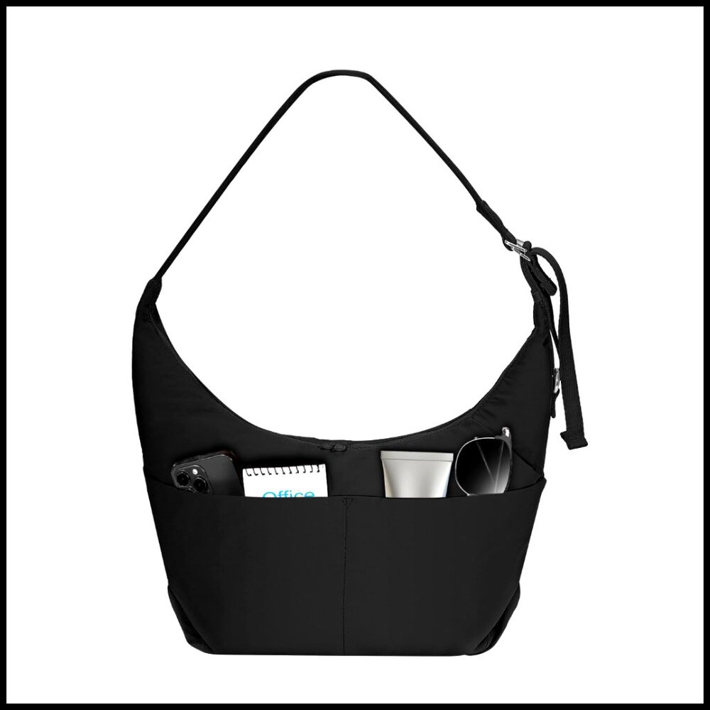Lightweight Crescent Crossbody Bag Adjustable Strap Multiple Pockets Travel